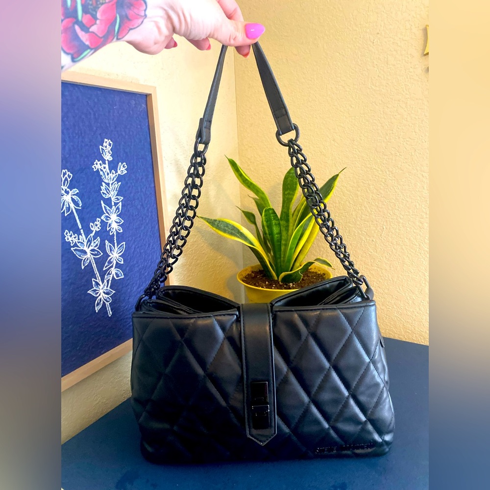 Black Steven Madden Bag with Chain strap